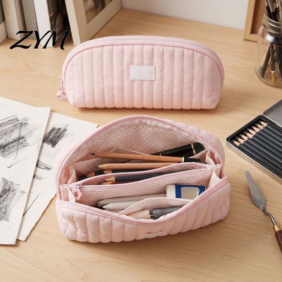 Personal Item Organizer for Travel Shell Shape Pencil Pouch, Large Capacity Durable Polyester Organizer, Compact Storage Multilayer Partition