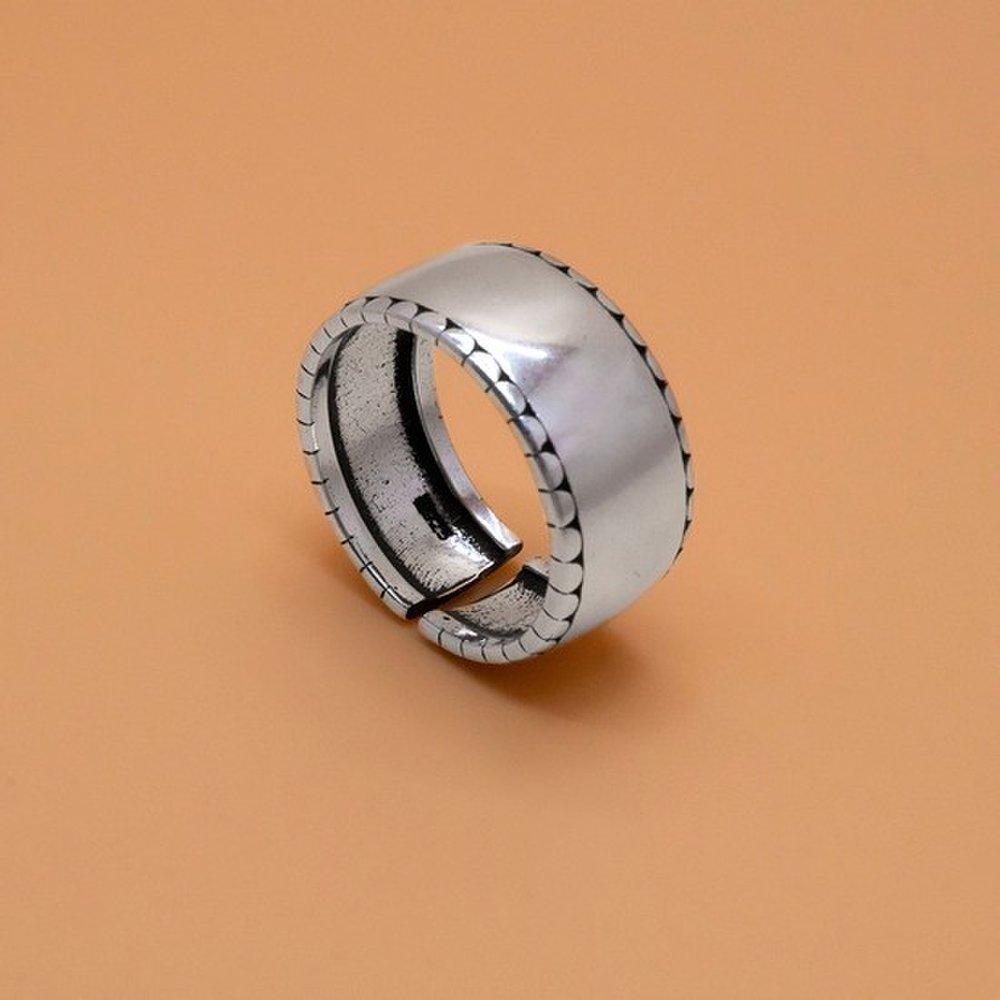 Lace Band 925 Silver Ring Rs067