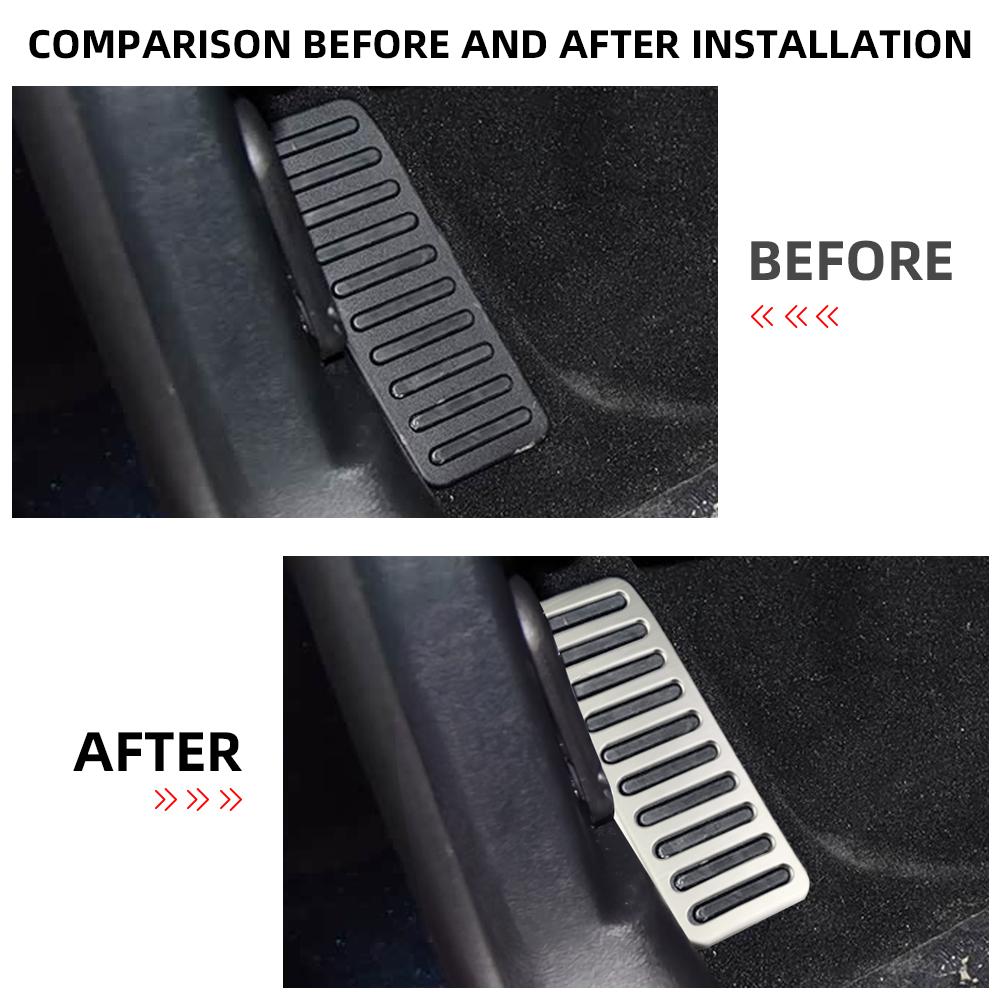 Car Foot Rest Pedal Cover for Ford Mustang 2015-2022 2023 2024 2025 2026 Dead Pedal Stainless Steel Pad Protector Accessories