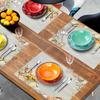 Seashells Linen Placemat Anti Slip Tableware Pad Summer Beach Placemat  Table Decoration
