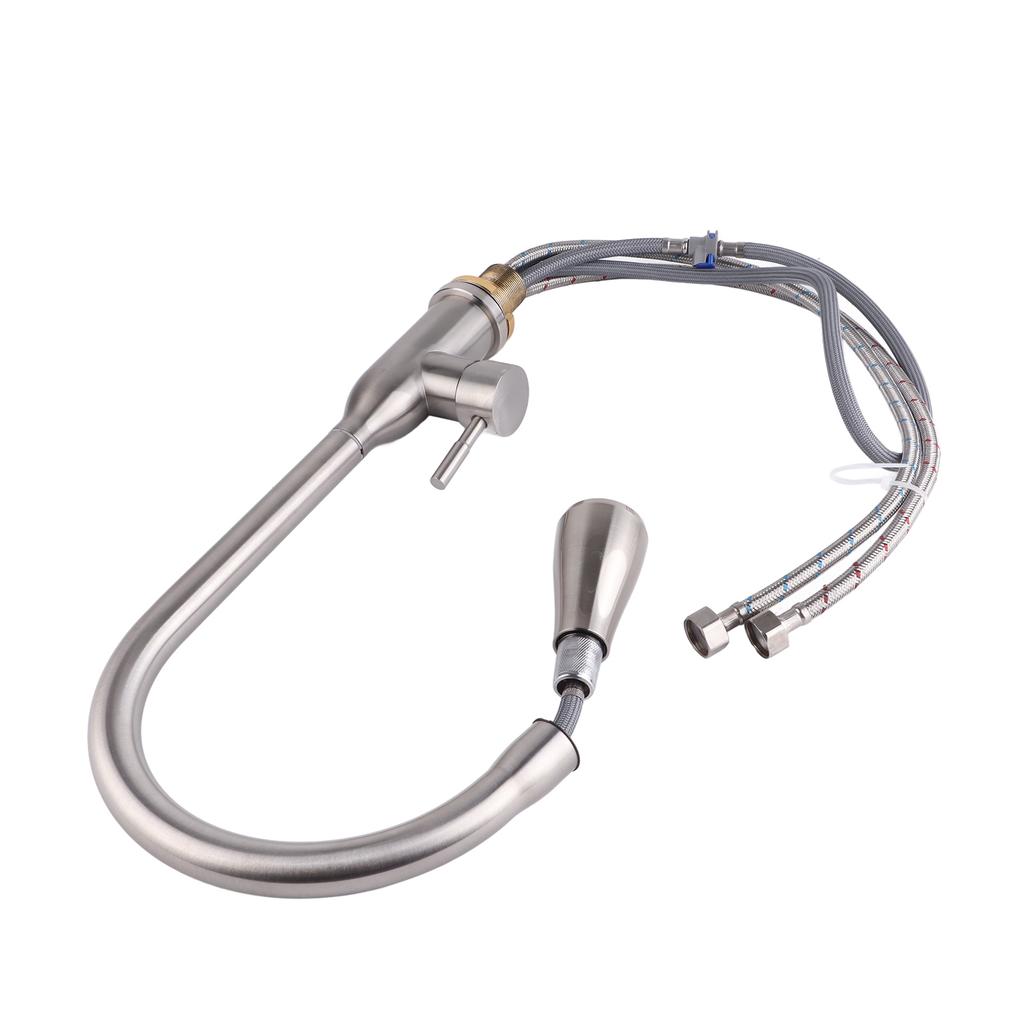 G1/2 кухонный смеситель с одной ручкой, смесительный кран для холодной и горячей воды с выдвижным распылителем