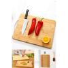 Набор из 2 бамбуковых разделочных досок, большой и средний размер со стальной ручкой, поднос для презентации сыра, разделочная доска для овощей