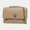 [Pre-Owned] Kira Large Nude Pink Lambskin Quilted Shoulder Bag With Gold Hardware - Very Good #O65QIA
