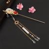 Headdress Bridal Fashion Butterfly Chinese Tassel Tassel Hairpin Flower Hair Sticks Plate Hair Fork