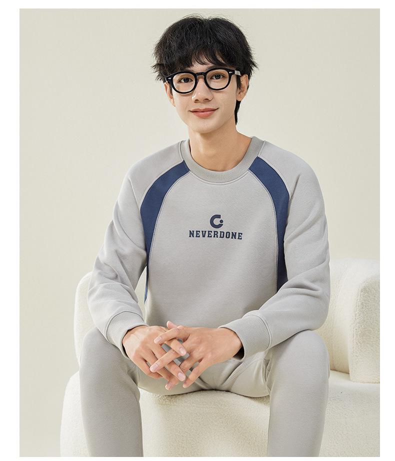 Мужское осеннее термобелье на флисовой подкладке: Подростковый студенческий зимний теплый набор