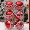 6Pcs/Box Electroplated Plastic Ball Christmas Tree Ornament Plastic Christmas Decorations