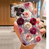 Прозрачный чехол с multicolor-розами, защитой от падений, для серии iPhone 14/15/16/17 Pro Max