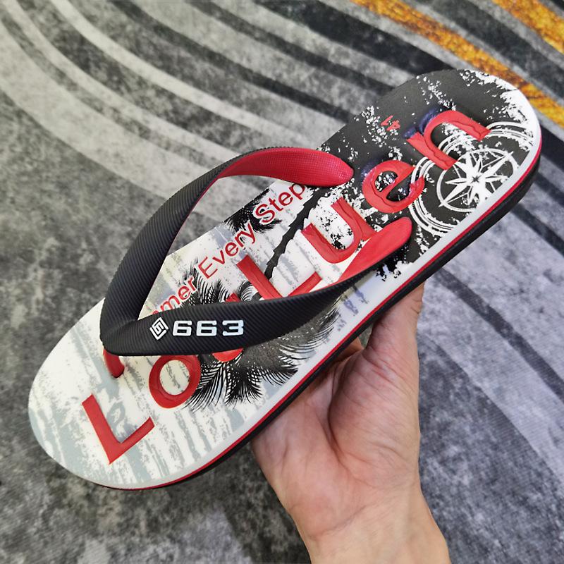 Новые нескользящие шлепанцы мужские повседневные сандалии шлепки из резины мужские летние пляжные сандалии