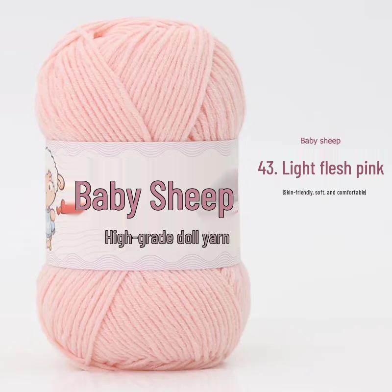 Пряжа из 4 нитей combed milk cotton (хлопок с молочным протеином) в мотке, для вязания спицами и крючком своими руками: Идеально для детских свитеров и шарфов