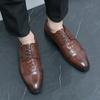 Модная мужская обувь из кожи с острым носком Модный джентльменский стиль Свадебная вечеринка отдых на открытом воздухе деловая ходьба мужская офисная обувь