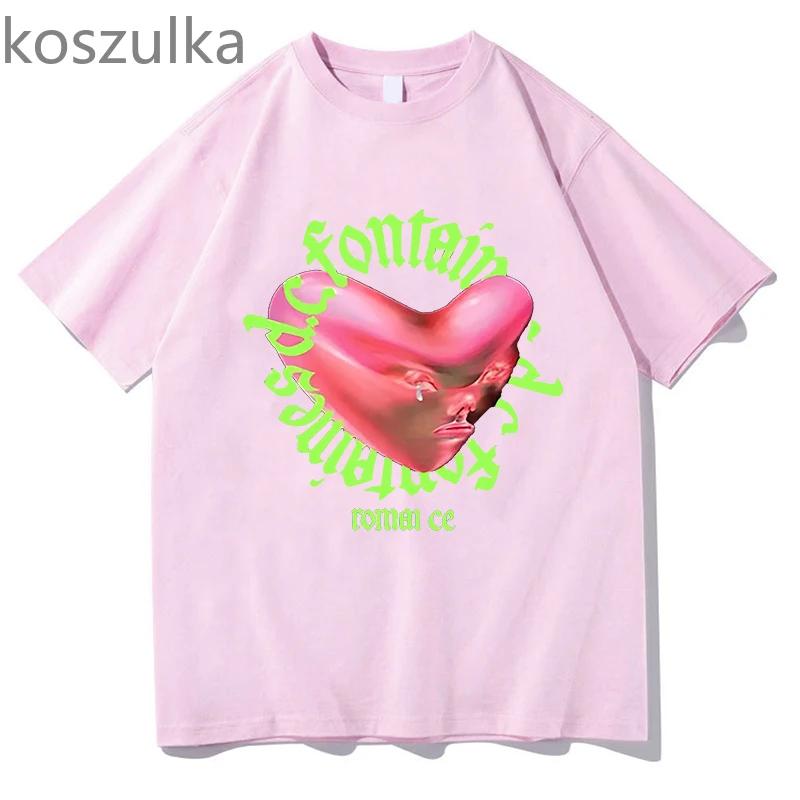 Футболки Fontaines DCRomance Tour Футболки унисекс в стиле хип-хоп большого размера Футболки унисекс из хлопка Унисекс Винтажная уличная одежда Эстетическая одежда
