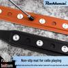 ROCKHOUSE Wide Leather Non-slip Violin Mat with Professional Strap and Accessories