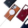 Кожаный чехол Magsafe для Samsung Galaxy S 25 S25 S24 Ultra S22 S23 Plus A55 A15 Роскошный защитный магнитный держатель задняя крышка