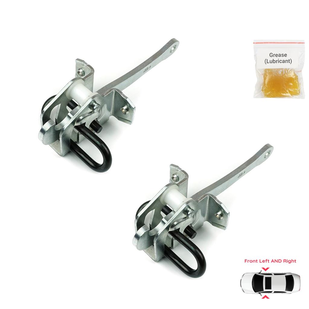 BDP1065-1 2 Pieces Front Left AND Right Door Catch Hinge Brake Stop Check Strap Limiter Lever Arm for BMW 5 Series E34 7 Series E32 51218155698
