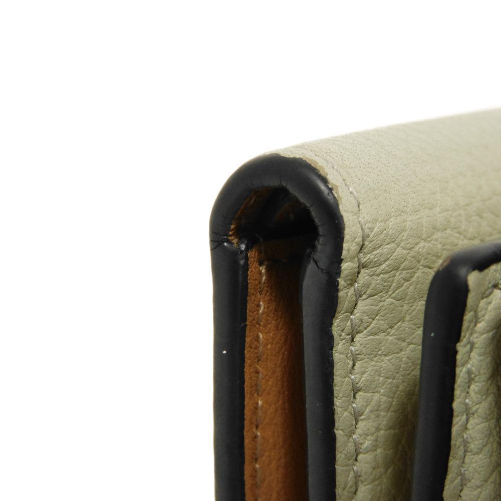 Used 12695 Trifold Wallet C660TR2X03 7942 Pastel Marble Green Ash Gray Brown Anagram Unisex from Japan AUTHENTIC