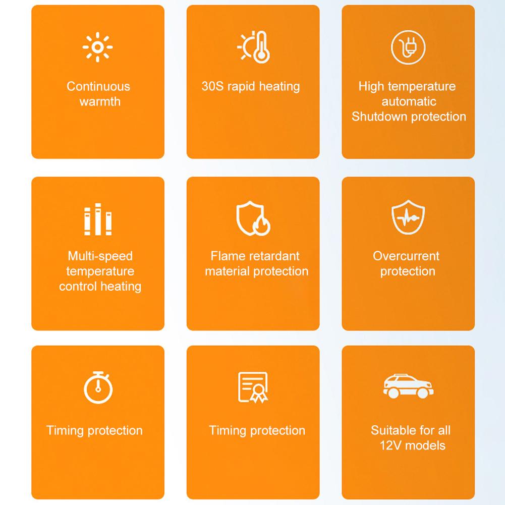 Автомобильное электрическое одеяло с подогревом, одеяло-грелка для тела, быстрое нагревание, 12 В, одеяло с подогревом, матрас, 9 регулируемых температур для зимы