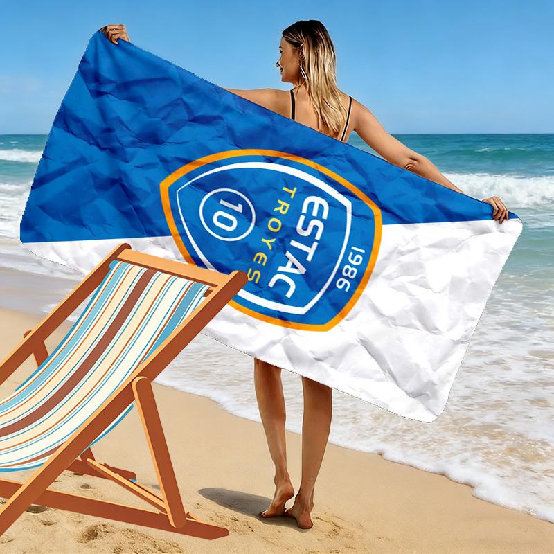 Troyes AC Print Beach Towel, Large Soft Quick Dry Towel for Beach Camping Swimming