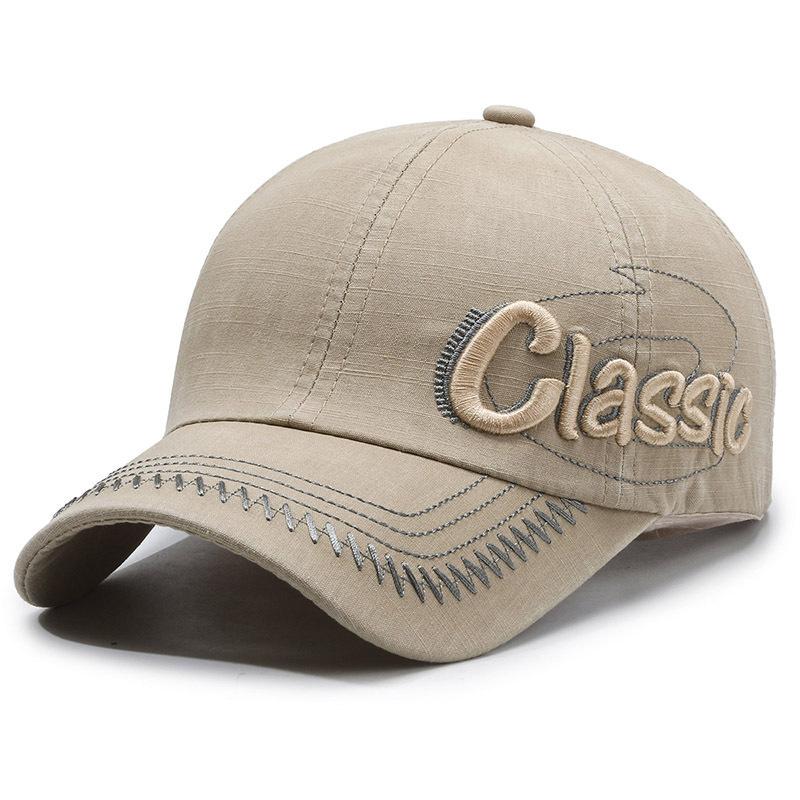 Sub-letter embroidery old versatile hat peaked cap women's outdoor street washing new soft top baseball cap men