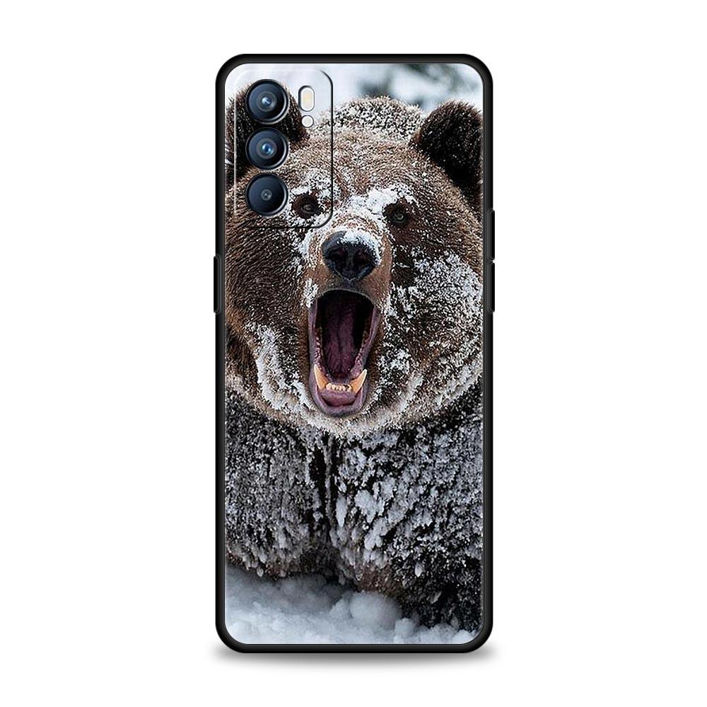 Funny Just Relax Brown Bear Phone Case For Oppo Find X5 A54 A53 A52 A9 2020 A15 A95 A76 A74 A12 Reno7 SE Reno6 Pro Plus 5G Cover
