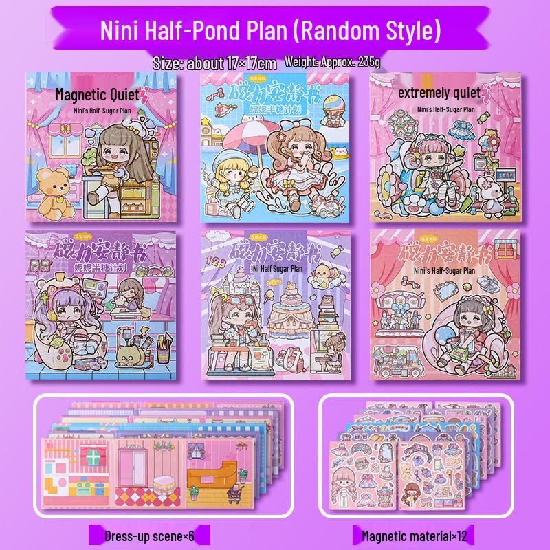 Cute Cartoon Dress-Up Sticker Book for Girls: Kindergarten Gift & Teen Decompression Activity