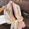 Women Scarf Silk Scarves Spring And Summer Fashion Printing Shawl Temperament Long Wrap Thin For Travel Warm Neck Sun Protection
