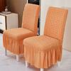 Чехлы для стульев 2 шт., универсальные эластичные чехлы для стульев в столовой с юбкой, съемные чехлы для стульев Parsons для кухни, свадьбы, банкета