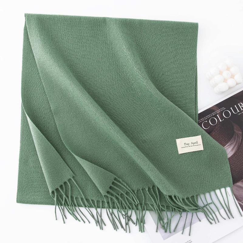 Morandi Color Scarf Shawl Solid Color Cashmere Feel Long Winter Wrap Luxury Soft Fashion Gift Lightweight Women’s Neck Scarf