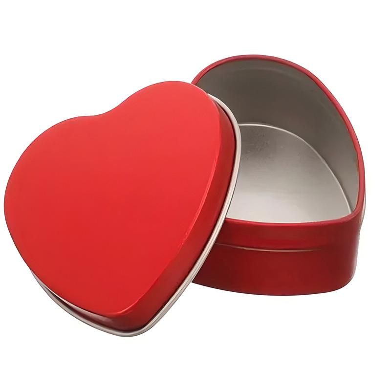 4 шт. Жестяная коробка, шкатулка для украшений, коробка для конфет, красная в форме сердца, портативная подарочная упаковочная коробка, коробка для хранения, День святого Валентина, мини