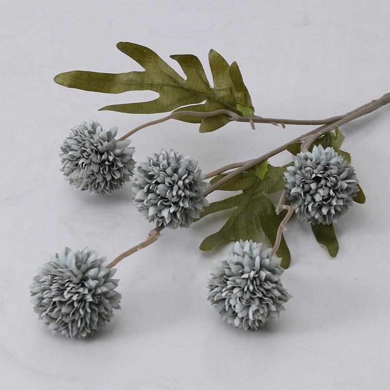 Dandelion Artificial Flowers Wedding Decoration 5 Head Fake Flowers Small Thorn Ball DIY Home Decor Bouquet Valentine's Day Gift