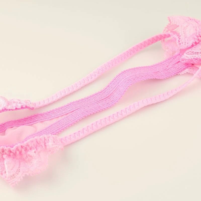 La Paumme Lightweight and with a and Lace Made In 320109 Women's T-Back Panties, Sheer, T-Front Design, Japan, Pink,