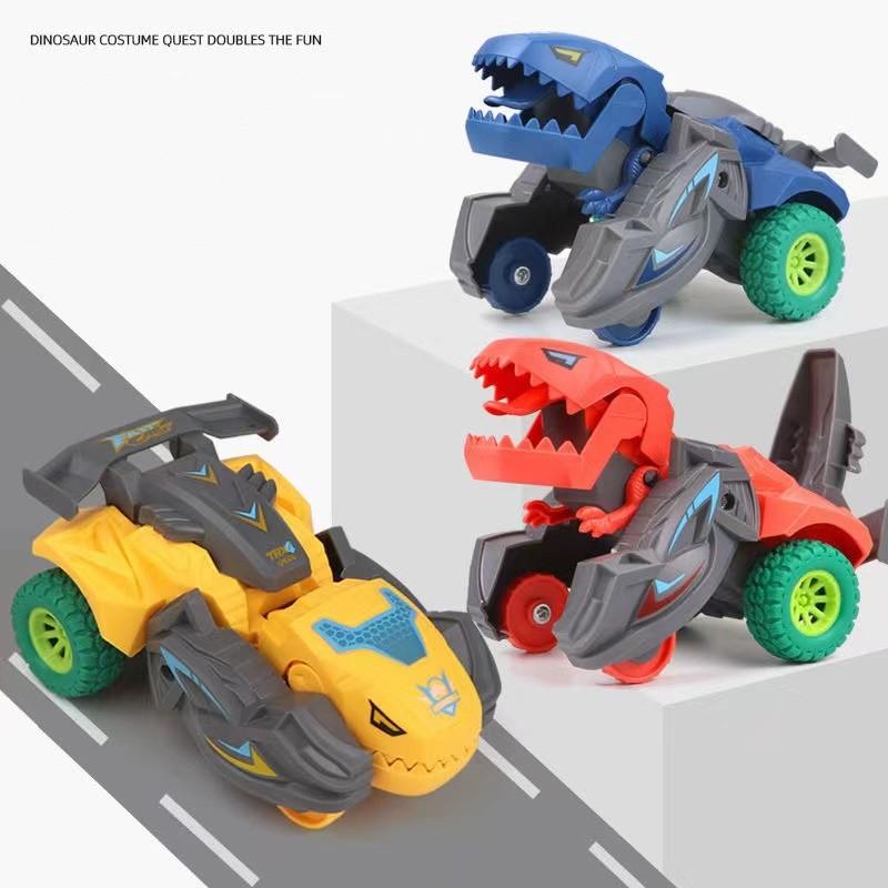Трансформация Подарки Дети Деформация Динозавр Машина Игрушка Мальчики Машина Динозавр Скользящая Инерционная Машина Уникальная