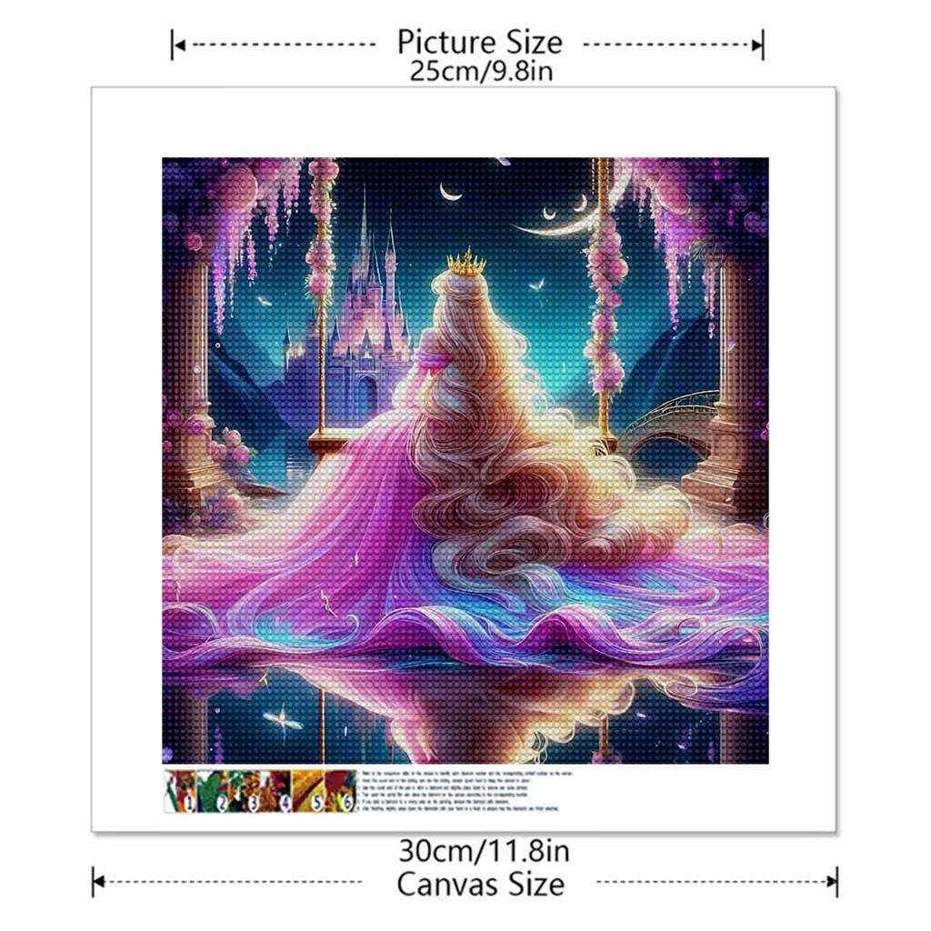 5D DIY Алмазная Живопись Декоративная Рапунцель Полная Круглая Выкладка Пейзаж Алмазная Вышивка Наборы для Вышивания Крестом Домашний Декор Подарок