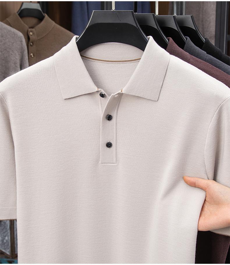Men's Business and Leisure Knitted Short Sleeves