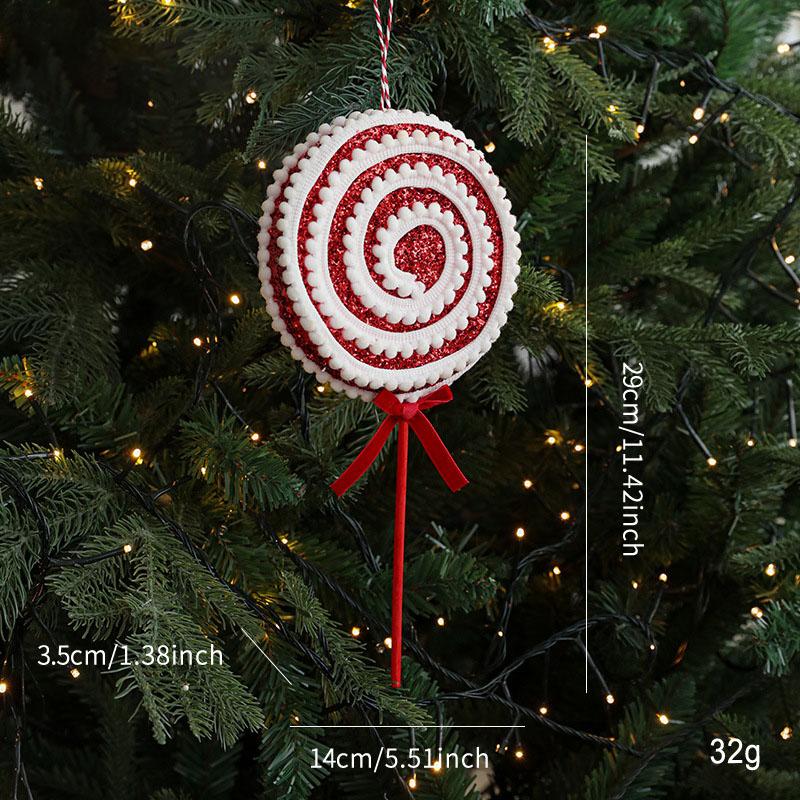 Christmas Candy Crutch Lollipop Party Decoration Christmas Ball Hanging Pendant Ornament Red White Candy Lollipop Cane Decors
