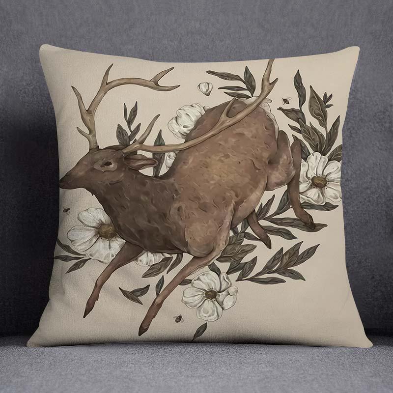 Серия лесных животных, наволочка с декоративным узором для гостиной, дивана, спальни, украшение для дома, наволочка, украшение автомобиля, подушка