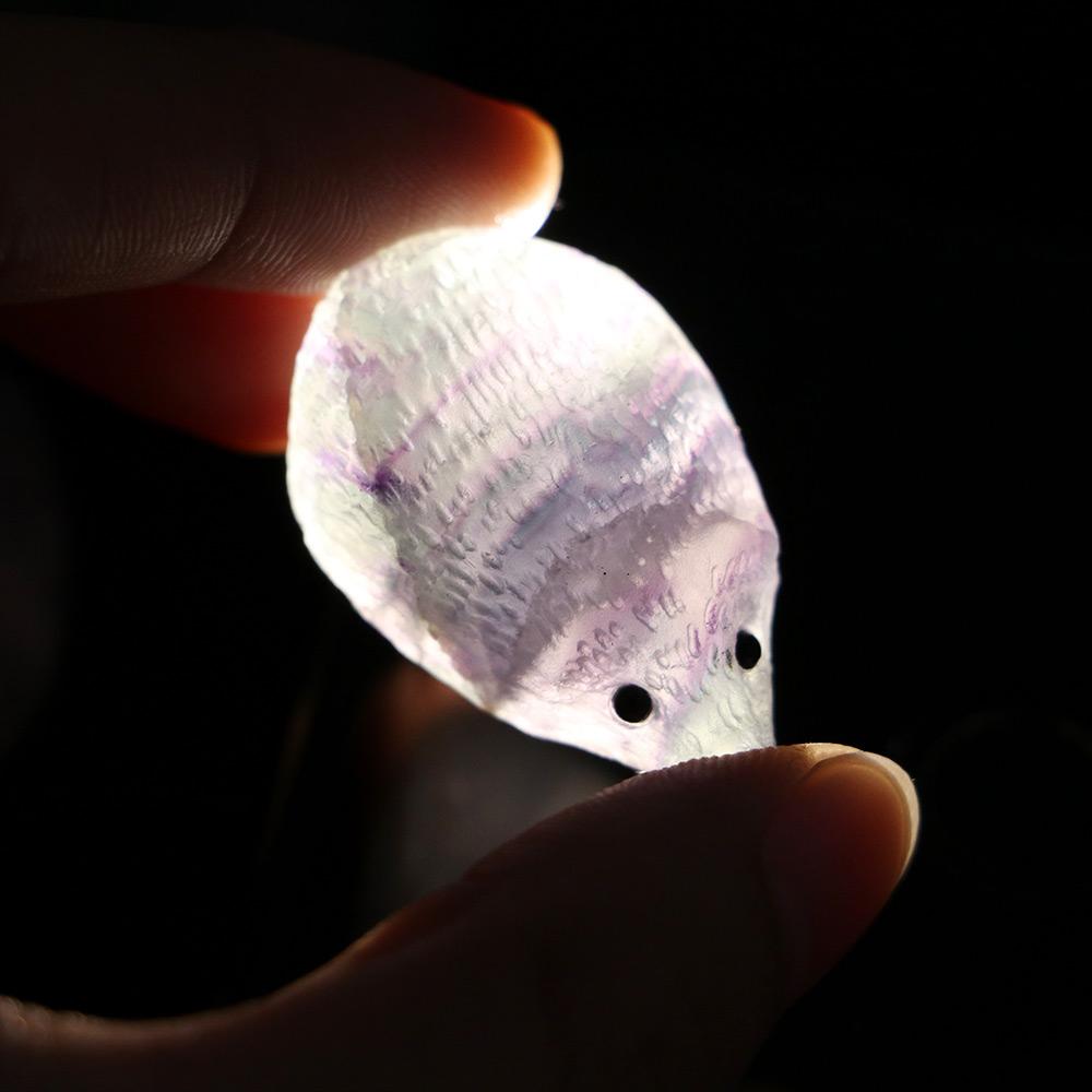 1pc Natural Quartz Crystal skull Carved Rainbow fluorite Hedgehog stone healing