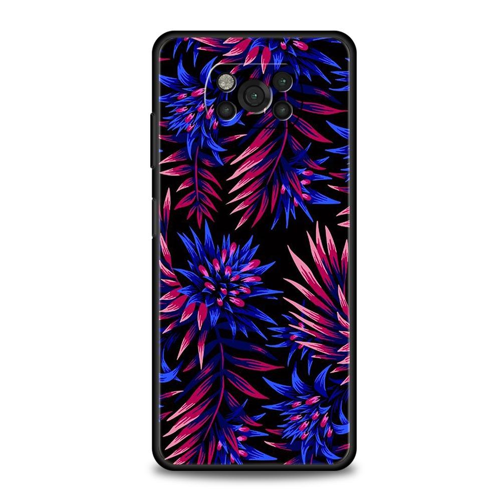 Vintage Banana Leaf Flower Phone Case For For Xiaomi Poco X6 X5 Pro X4 X3 NFC F5 Pro F4 F3 GT M5 M4 Pro 5G M3 C51 C50 C55 Cover