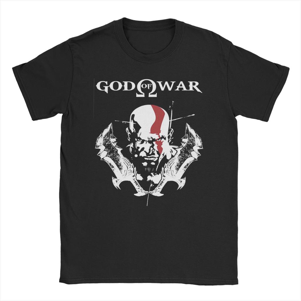 Unisex Womens Gaming Kratos God of War T Shirt Cotton Clothes Crazy Short Sleeve Round Collar Tee Shirt 4XL 5XL 6XL TShirt
