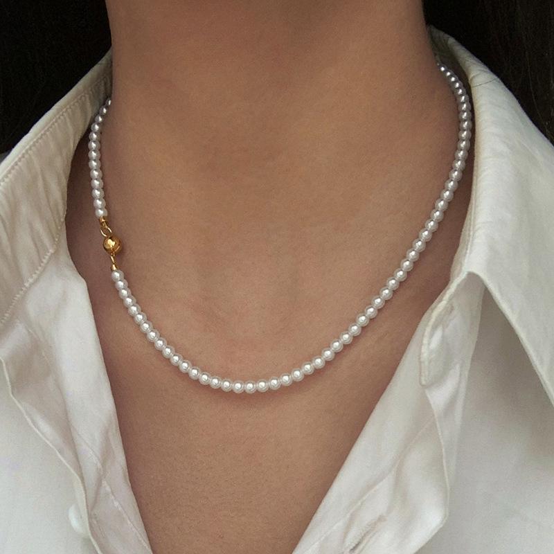 Shi Jia 2025 Женское роскошное многослойное колье-чокер из микро-жемчуга