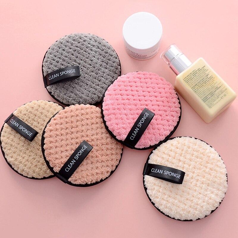 Double Sided Makeup Remover Puff Facial Cleansing Pad Reusable Water-Activated Face Washing Sponge with Pineapple Pattern