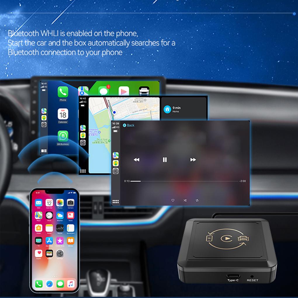 Мини CarPlay Dongle Адаптер проводного CarPlay и Android Auto к беспроводному CarPlay и Android Auto для автомобильного радио