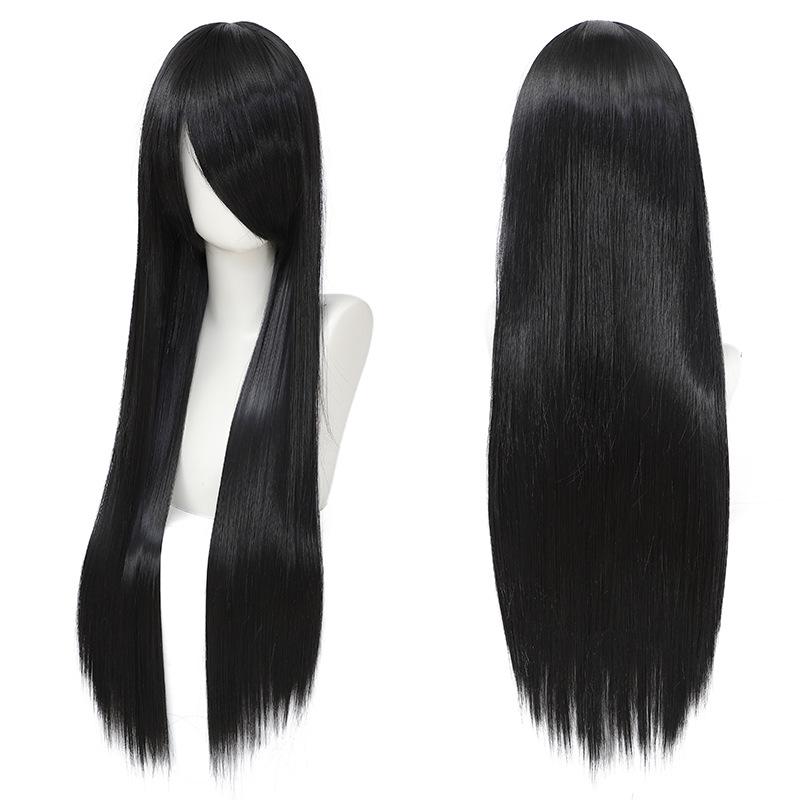 Colorful 80cm Long Straight Cosplay Wig for Anime & Historical Costumes