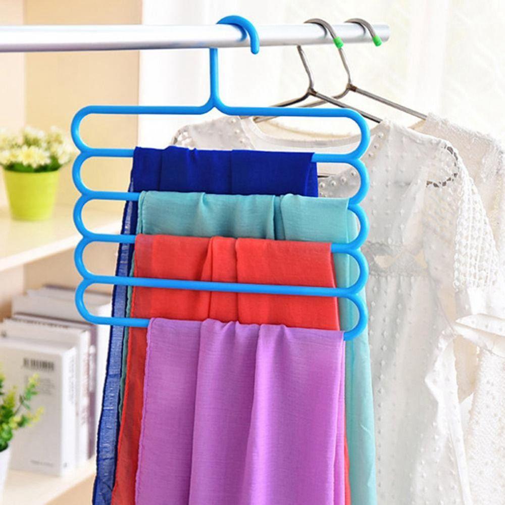 Bedroom Wardrobe Multilayer 5 Layers Storage Rack Clothes Hanger Pants Hangers Trousers Hanger