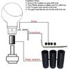 5 Speed Leather Car Gear Stick Shifting Knobs Shift Lever for Most Manual T