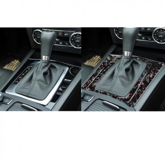 Carbon Fiber Gear Shift Lever Panel Trim for Benz W204 C-Class 2007-2013