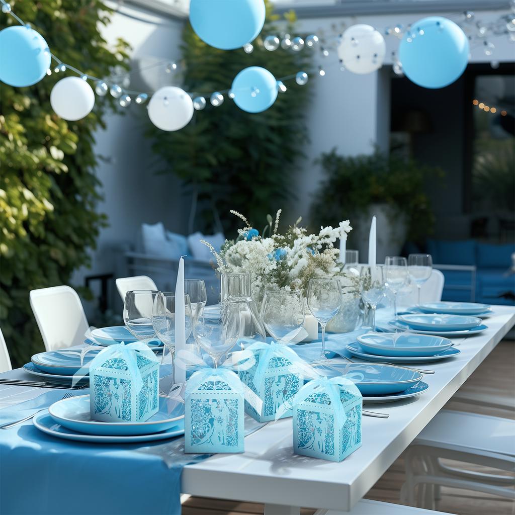 Свадебные коробки для конфет Свадебные подарочные коробки для конфет Свадебные сувениры для вечеринок Украшения Лазерная резка Роскошный резной кружевной узор Для сувениров для вечеринок