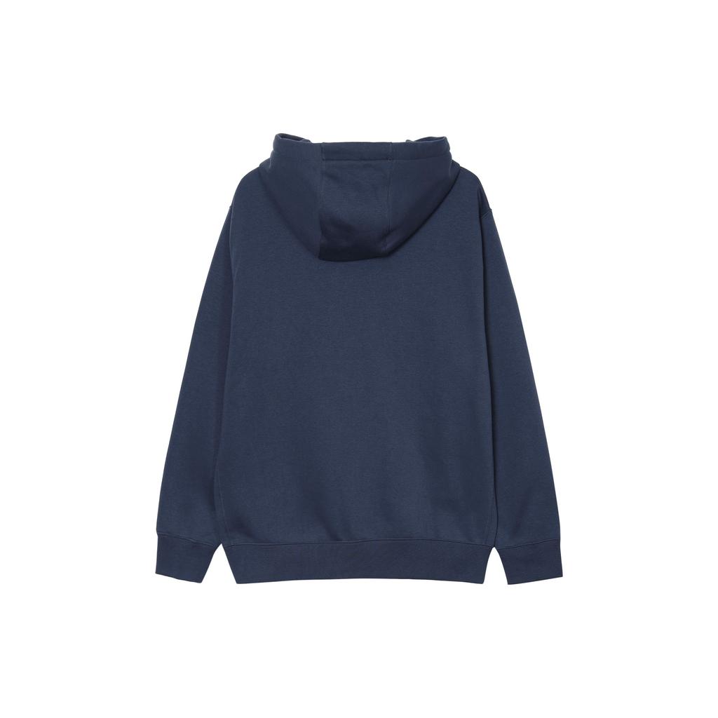 Nike Сплошной цвет с логотипом и капюшоном с длинным рукавом Мужские куртки Синие BV2646-410