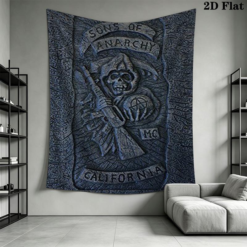 Son Anarchy Mc Emblem Threepiece Set 1 Duvet Cover 2 Pillowcase Without Core Duvet Cover And Pillowcase Christmas Birthday Gift Bedding Set