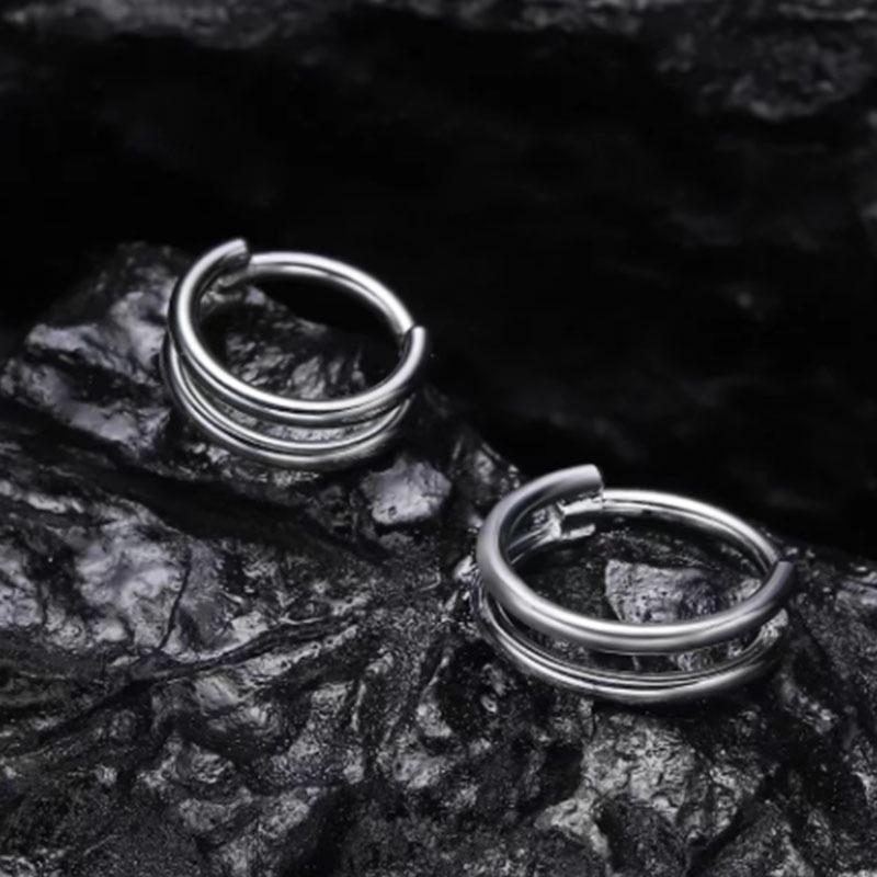 Бесшовное титановое кольцо для носа G23, серьга-кольцо с цирконом