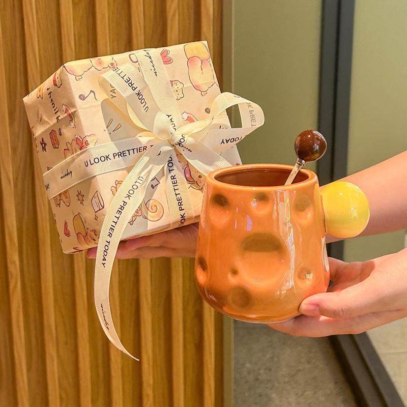 Gifts for Girls with Birthday Gifts Super Beautiful Cheese Ceramic Mug Best Friend Souvenir Gift Box